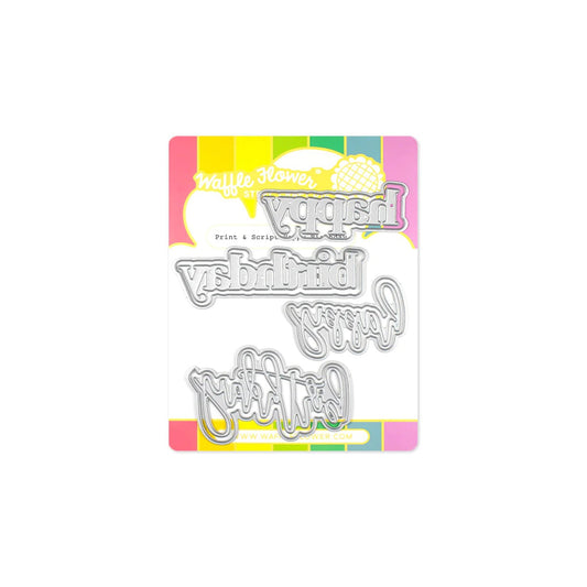 Print & Script Happy Birthday Dies