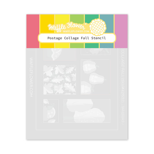 Postage Collage Fall Stencil