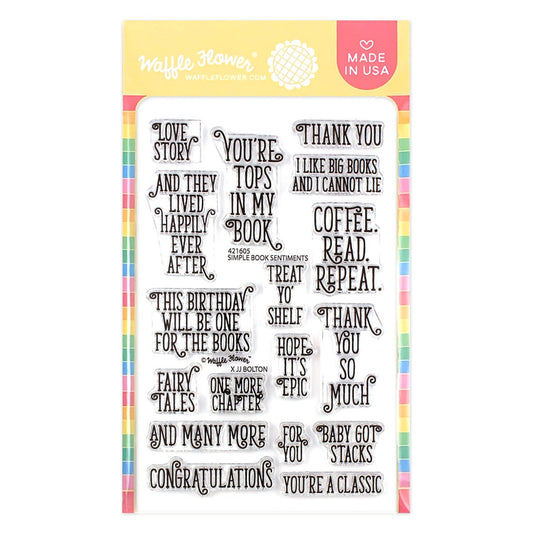 Simple Book Sentiments Stamp Set