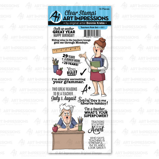 Teachers Rule Stamp Set