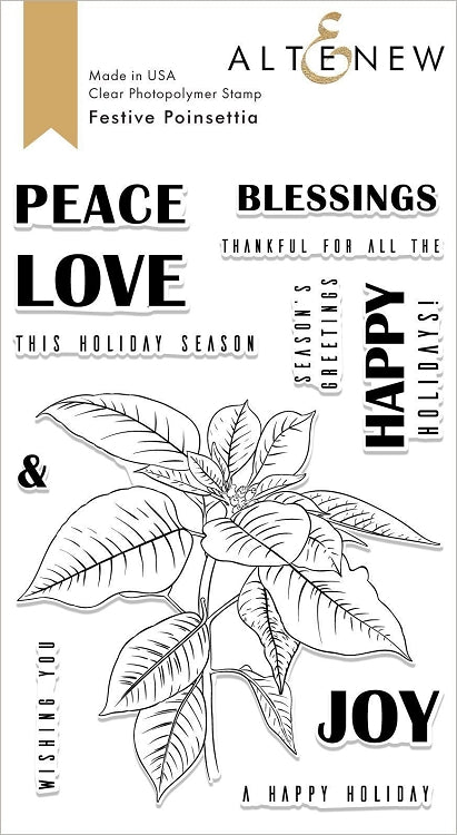 Festive Poinsettia Stamp Set
