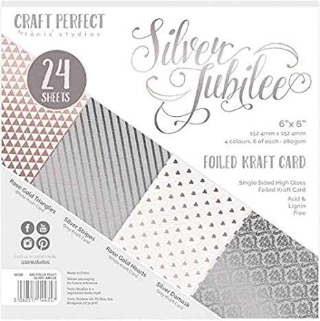 Luxury Embossed Cardstock 6x6 Silver Jubilee