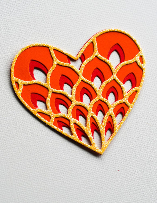 Petal Heart Layer Dies