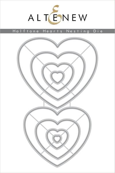 Halftone Hearts Nesting Dies