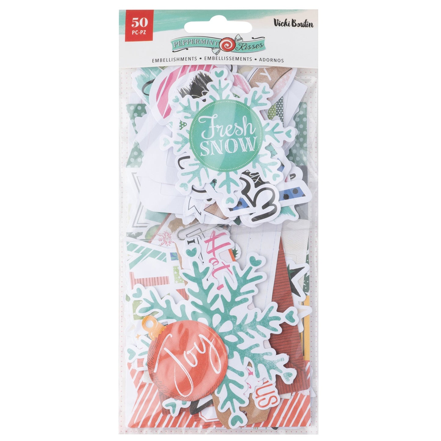 Peppermint Kisses Journaling Ephemera