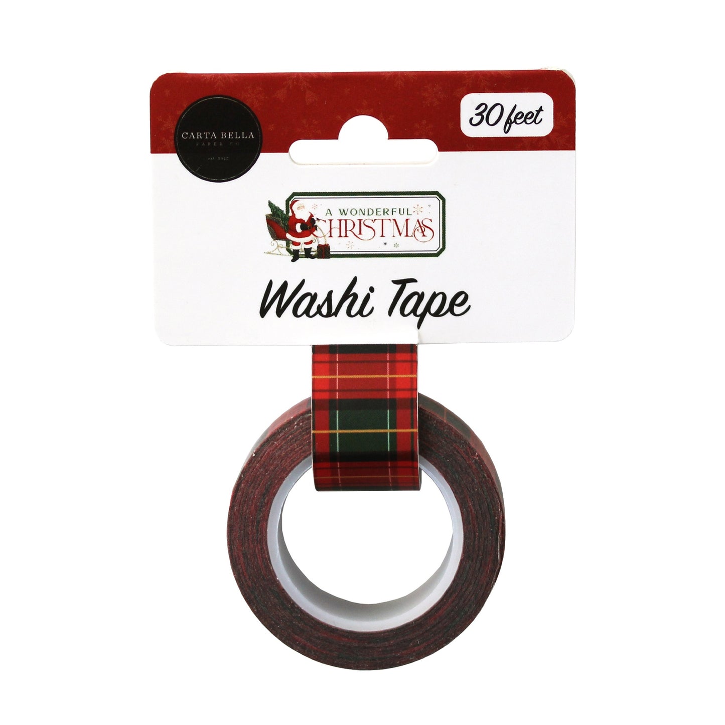 A Wonderful Christmas Classic Christmas Plaid Washi Tape