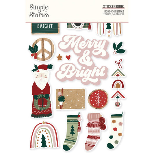 Boho Christmas Sticker Book