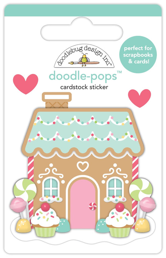 Gingerbread Kisses Candy Cottage Doodle Pops