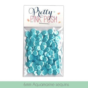 6mm Aquamarine Sequins