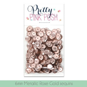 6mm Metallic Rose Gold Sequins