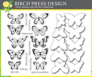 Lovely Butterflies Stamp & Die Set