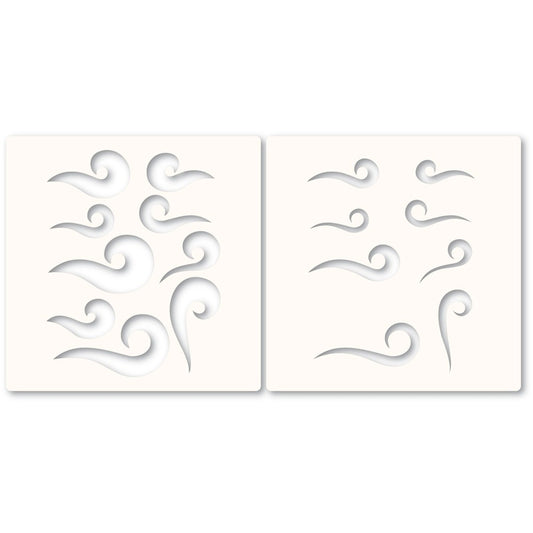 Curling Waves Stencil