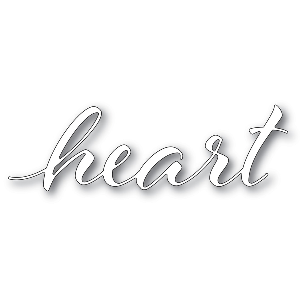 Heart Airy Script Die