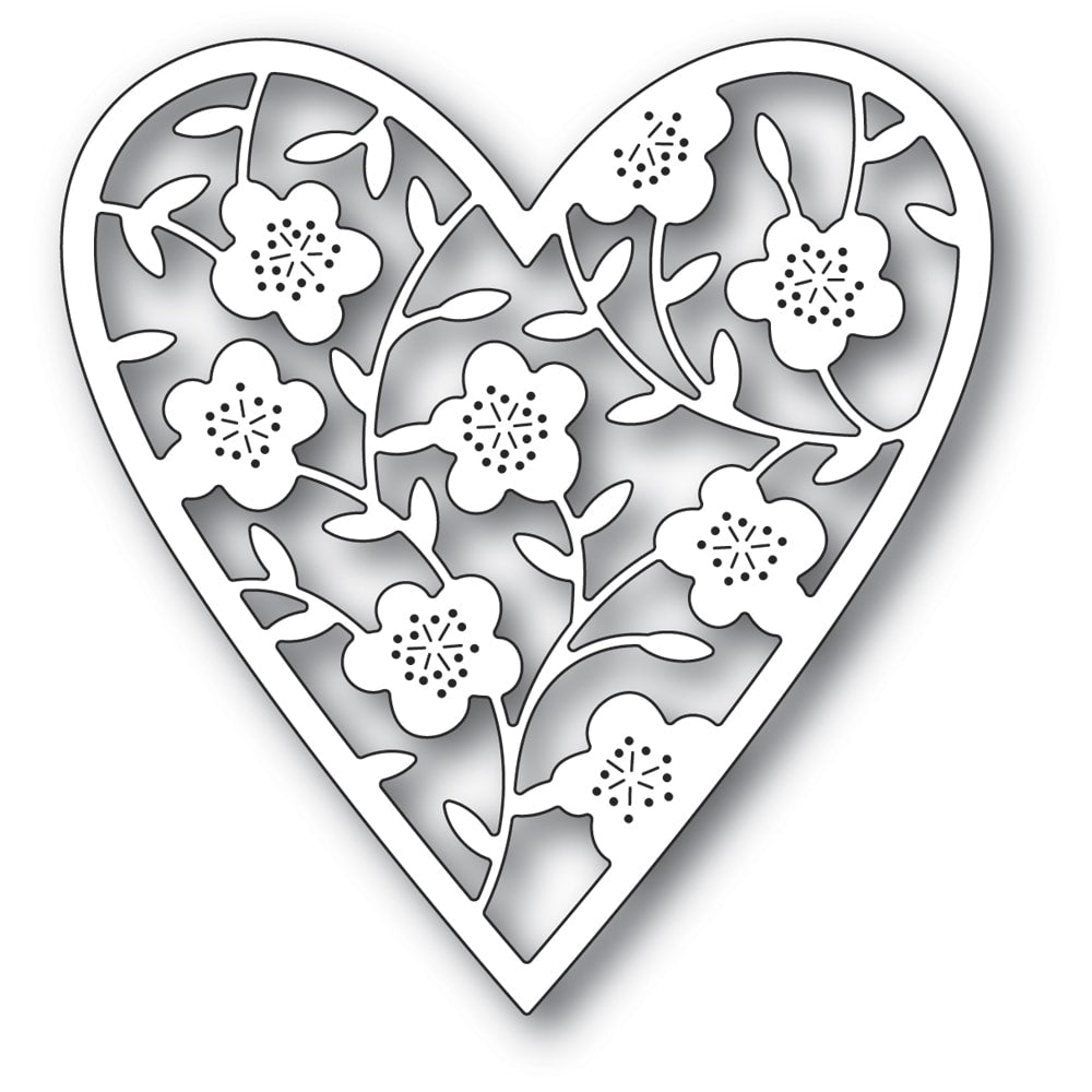 Floral Bouquet Heart Die