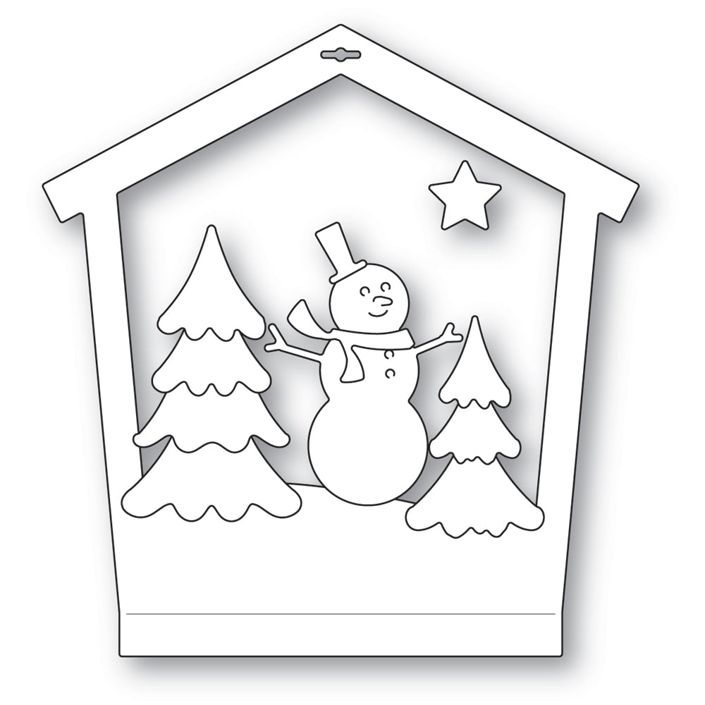 Snowman House Frame Die