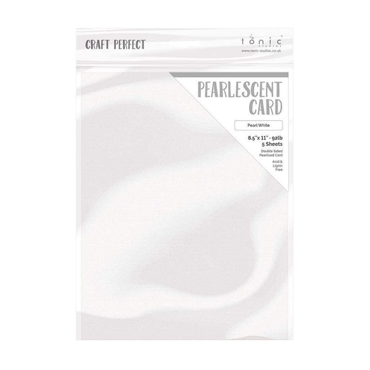 Pearlescent Cardstock 8.5x11 Pearl White