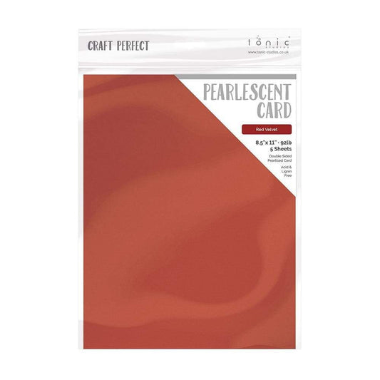 Pearlescent Cardstock 8.5x11 Red Velvet