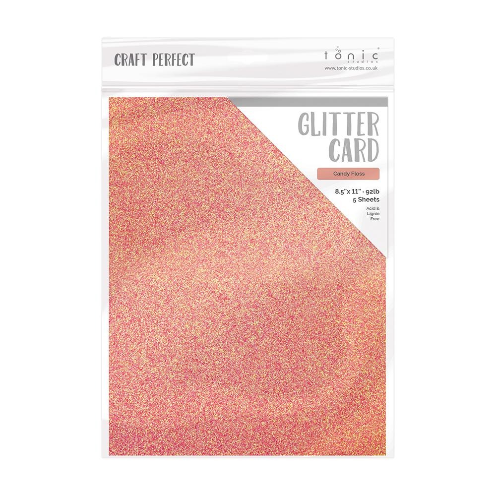 Glitter Cardstock 8.5x11 Candy Floss