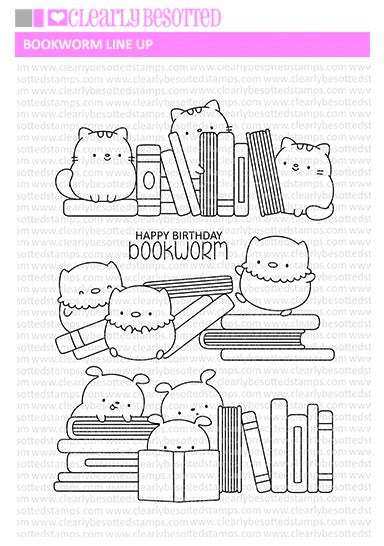 Bookworm Line Up Stamp Set