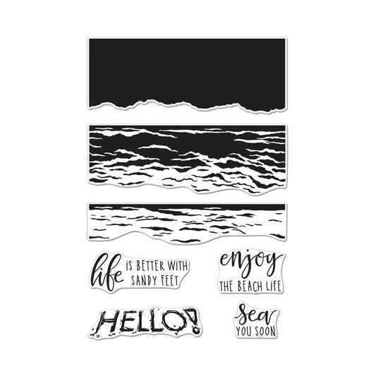 Color Layering Waves Stamp Set