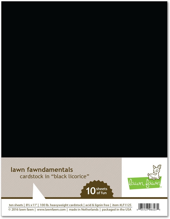 8.5 x 11 Cardstock Black Licorice