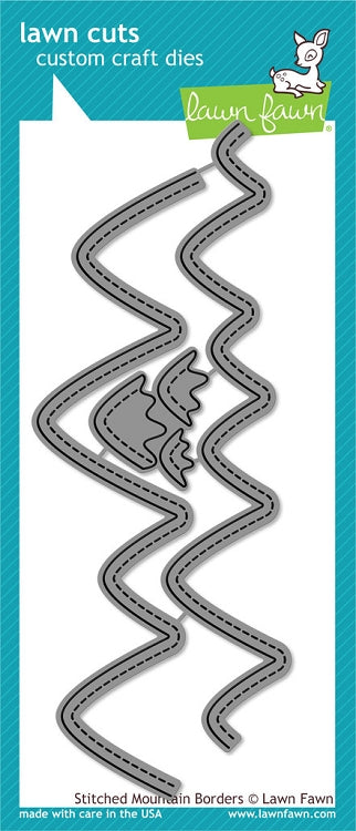 Stitched Mountain Borders Lawn Cuts