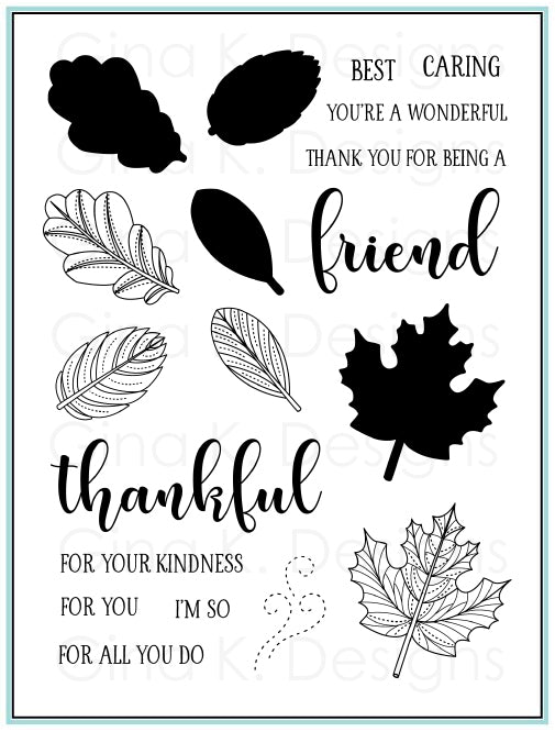 Stitched Leaves Stamp Set