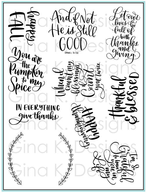 Thankful & Blessed Stamp Set