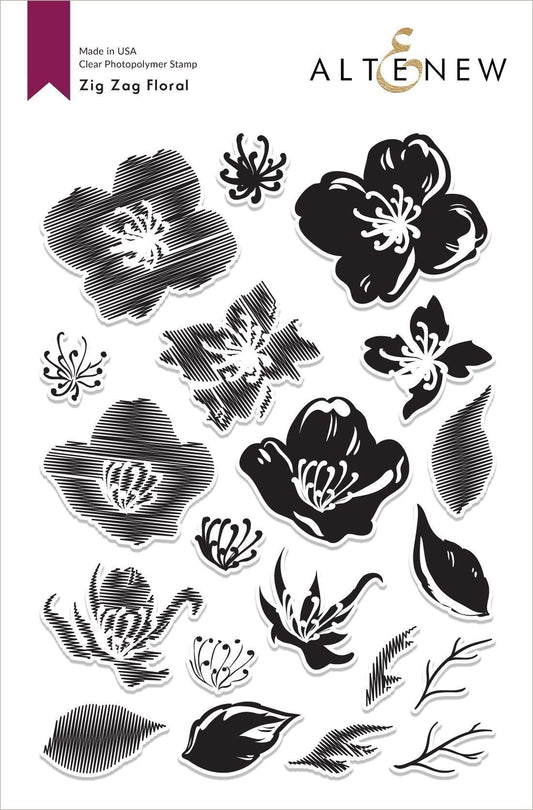 Zig Zag Floral Stamp Set