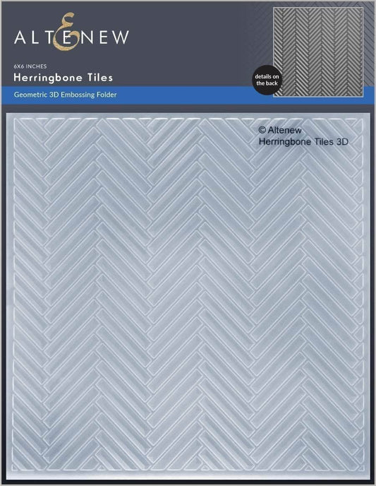 Herringbone Tiles 3D Embossing Folder