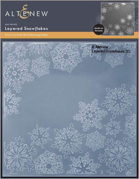 Layered Snowflakes 3D Embossing Folder