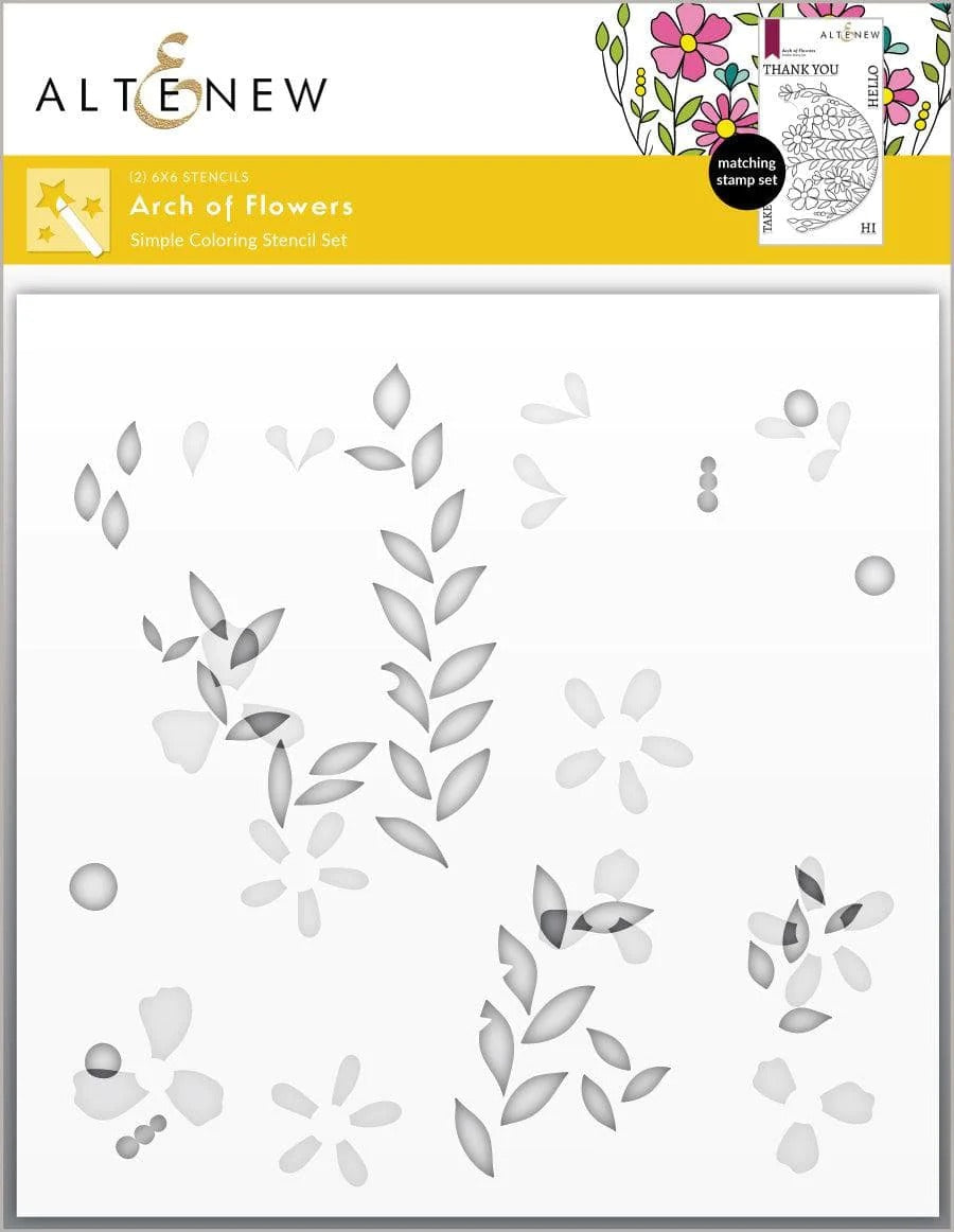 Arch of Flowers Stencil Set