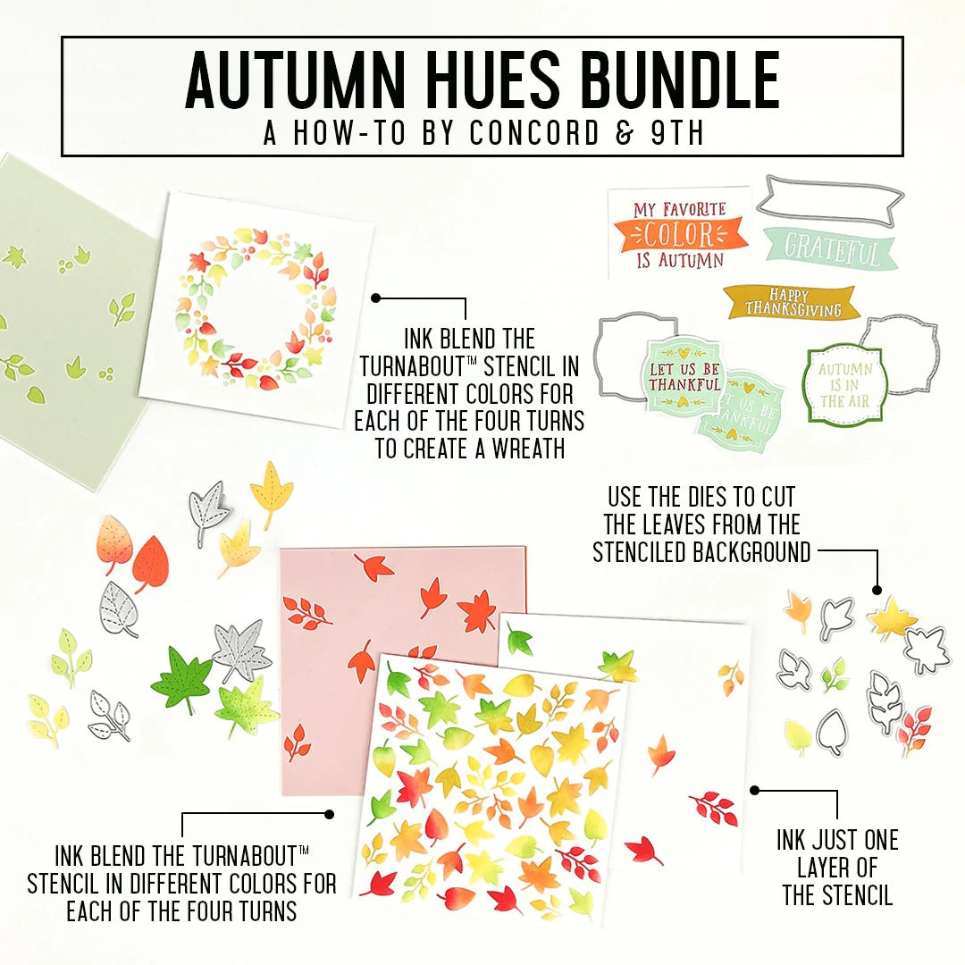 Autumn Hues Turnabout™ Stencils