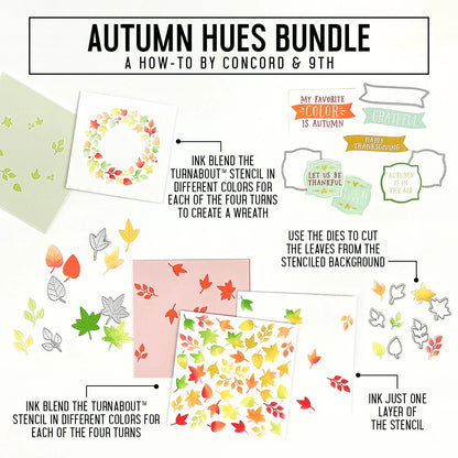 Autumn Hues Turnabout™ Stencils