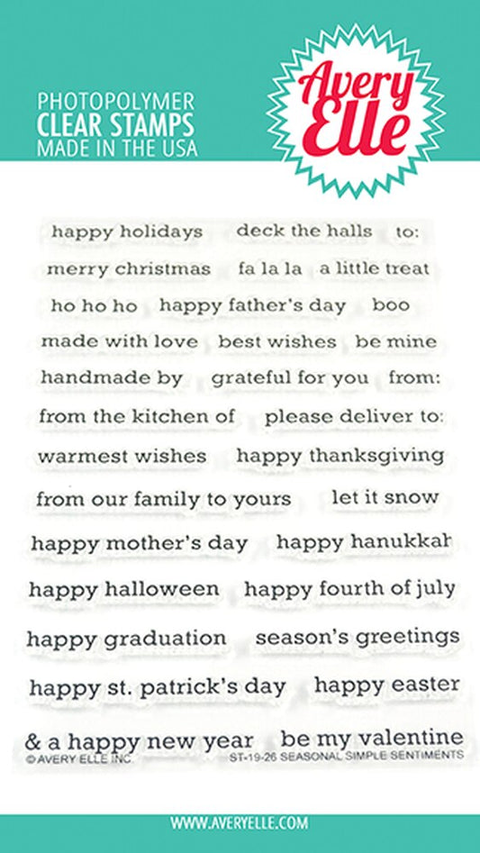 Seasonal Simple Sentiments Clear Stamps