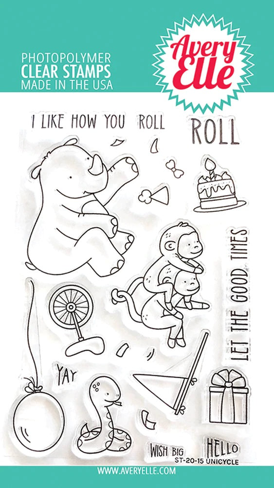 Unicycle Stamp Set