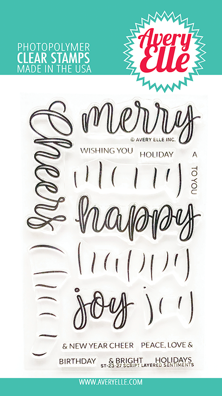 Script Layered Sentiments Stamp Set