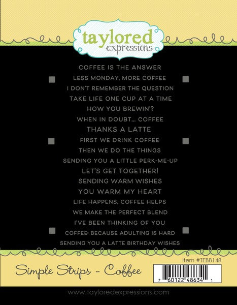 Simple Strips - Coffee Stamp Set
