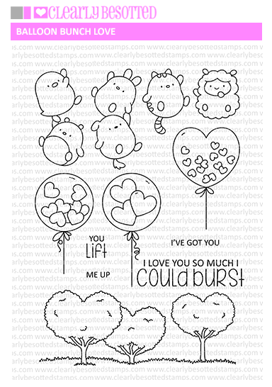 Balloon Bunch Love Stamp Set