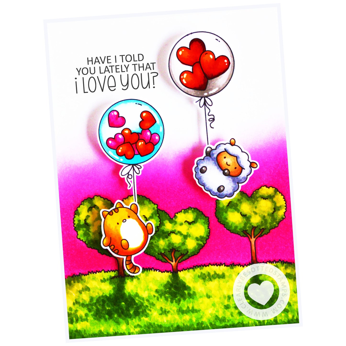 Balloon Bunch Love Stamp Set