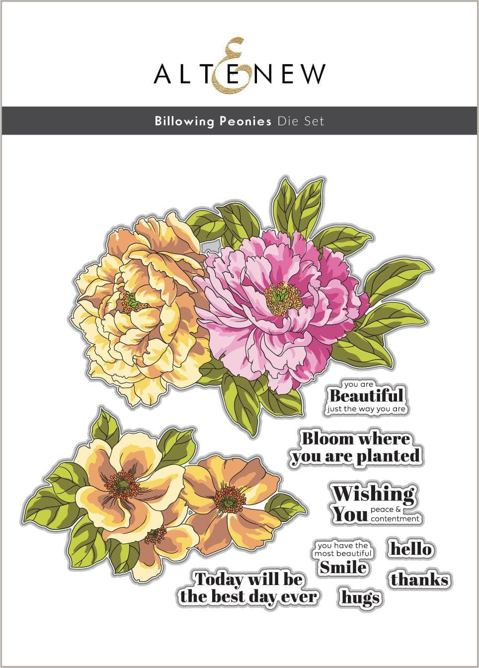 Billowing Peonies Die Set