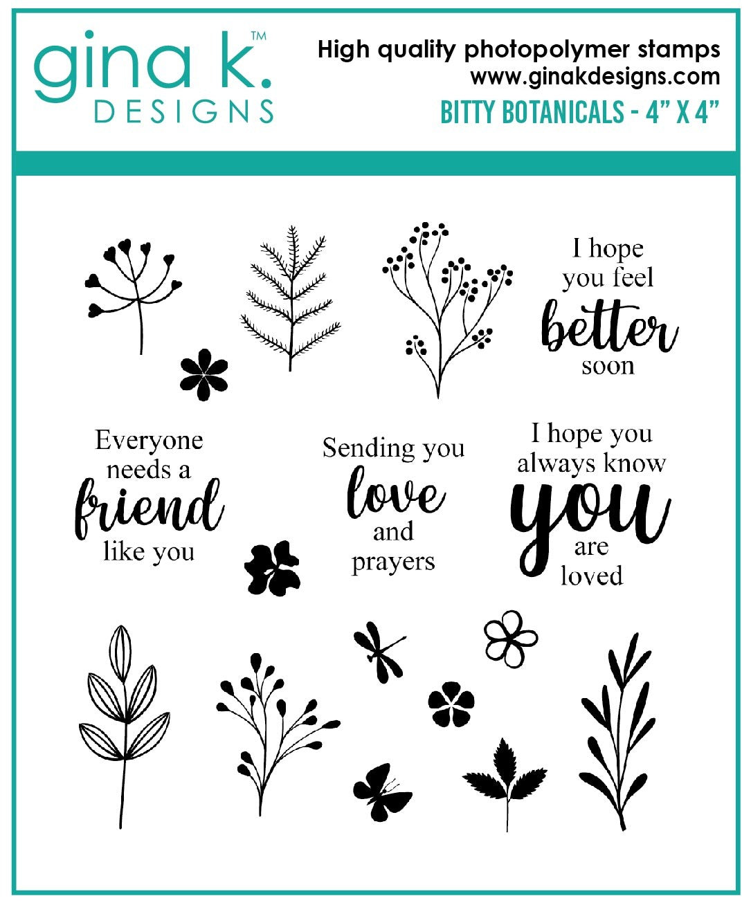 Bitty Botanicals Stamp Set