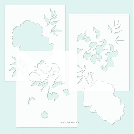 Blended Petals Stencil Set