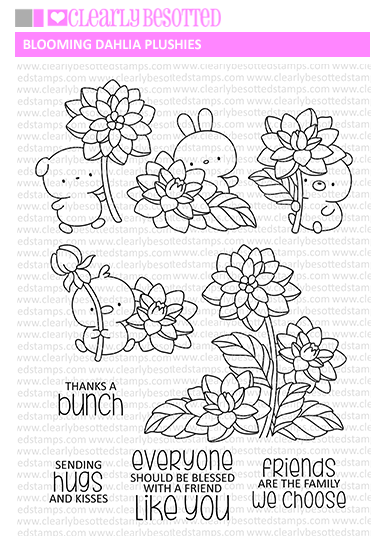 Blooming Dahlia Plushies Stamp Set