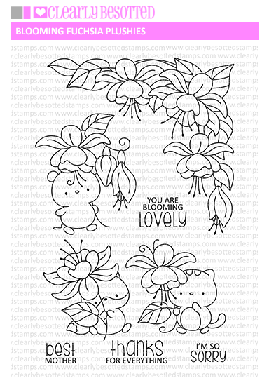 Blooming Fuchsias Plushies Stamp Set