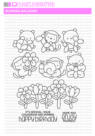 Blowing Balloons Stamp Set