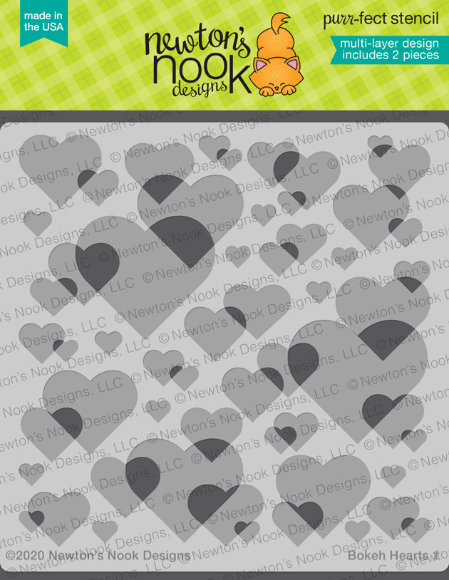 Bokeh Hearts Stencil Set