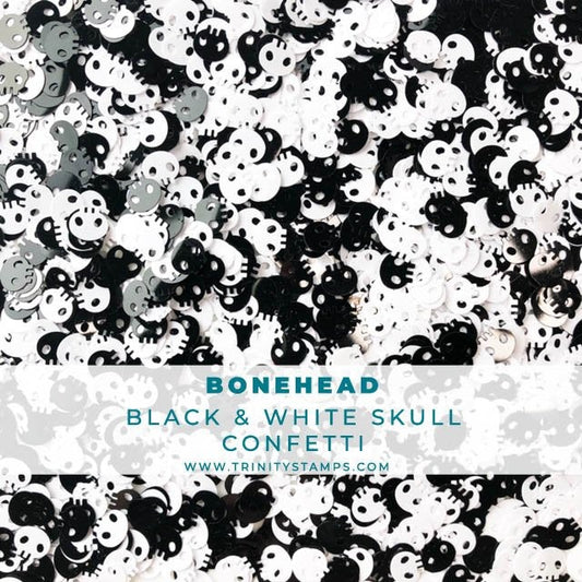 Bonehead Black & White Skull Confetti Mix