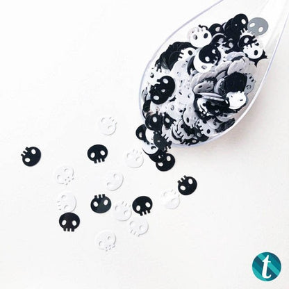 Bonehead Black & White Skull Confetti Mix