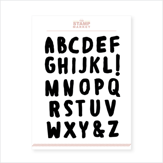 Brushy Upper Alphabets Stamp Set